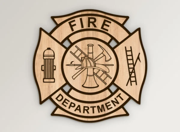 Generic Fire Department Maltese Cross Emblem SVG Vector911