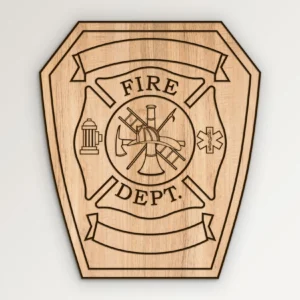 Blank Fire Department Style Badge v2 SVG Vector911