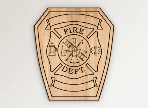 Blank Fire Department Style Badge v2 SVG Vector911