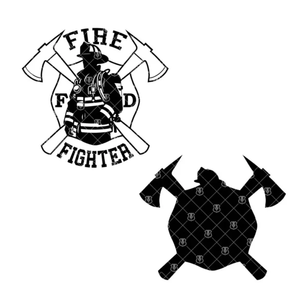 Fire Fighter Crossed Axes FD Graphic - Image 3