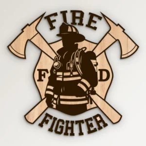 Fire Fighter Crossed Axes FD Graphic SVG Vector911