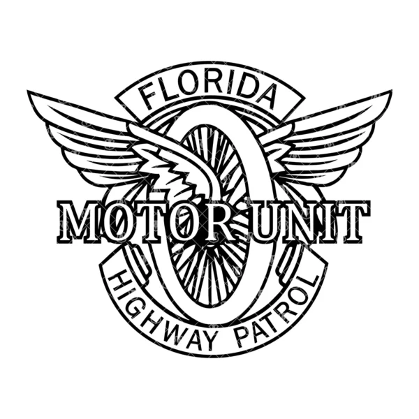 Florida Highway Patrol Motor Unit Motorcycle Emblem - Image 2