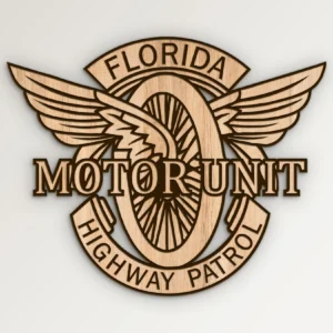 Florida Highway Patrol Motor Unit Motorcycle Emblem SVG Vector911