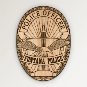 Fontana California Police Officer Badge SVG Vector911