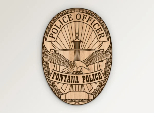 Fontana California Police Officer Badge SVG Vector911