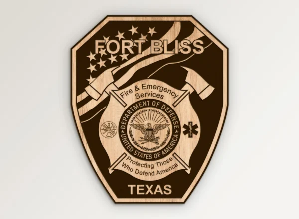 Fort Bliss Texas DOD Fire Department Emblem SVG Vector911