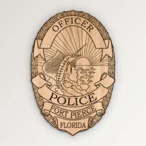 Fort Pierce Florida Police Officer Badge SVG Vector911