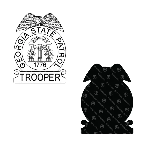 Georgia State Patrol Trooper Badge - Image 3