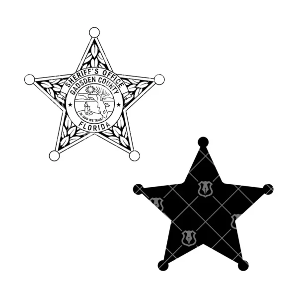 Gadsden County Florida Sheriffs Office Star Badge - Image 3