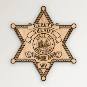 Greenbrier County West Virginia Sheriff Deputy Badge SVG Vector911