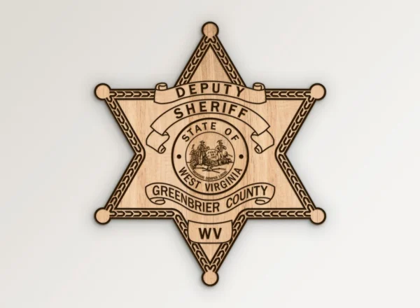 Greenbrier County West Virginia Sheriff Deputy Badge SVG Vector911