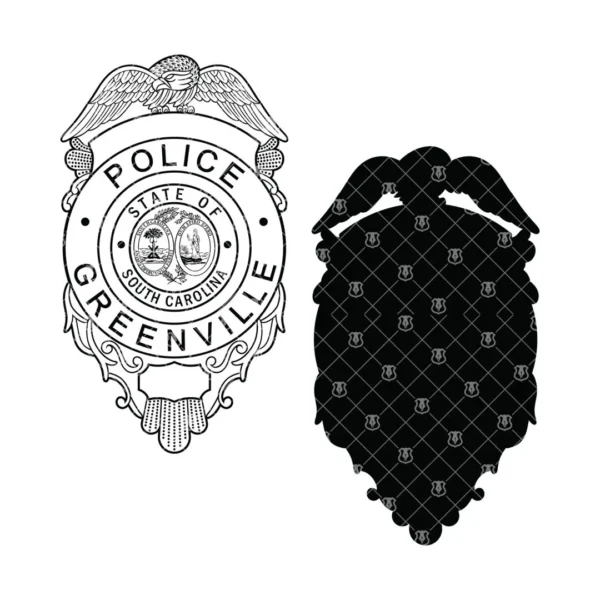 Greenville South Carolina Police Badge - Image 3