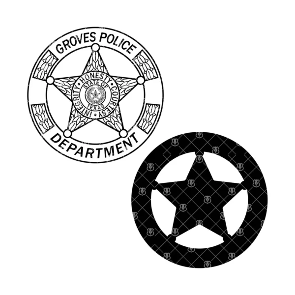 Groves Texas Police Badge - Image 3