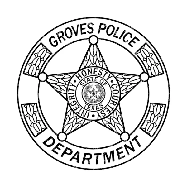 Groves Texas Police Badge - Image 2