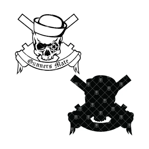 Navy Gunner's Mate GM Skull Crossed Cannons - Image 3