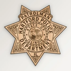 Hartford Illinois Police Patrolman Badge SVG Vector911