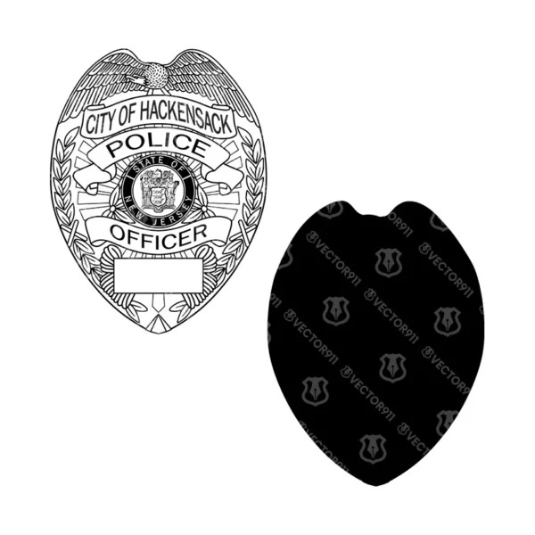 Hackensack New Jersey Police Officer Badge - Image 3