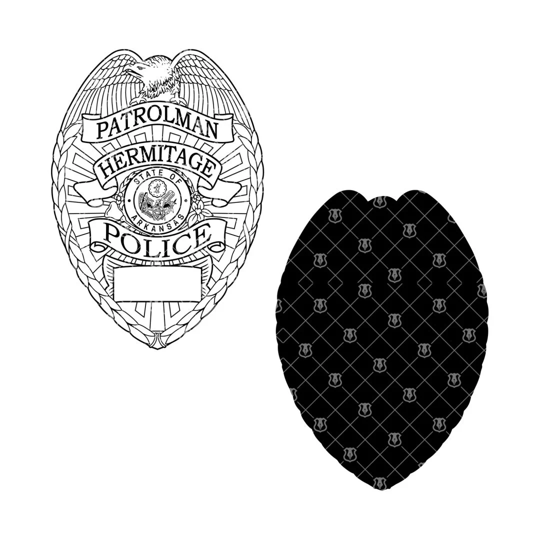 Hermitage Arkansas Police Patrolman Badge - Image 3