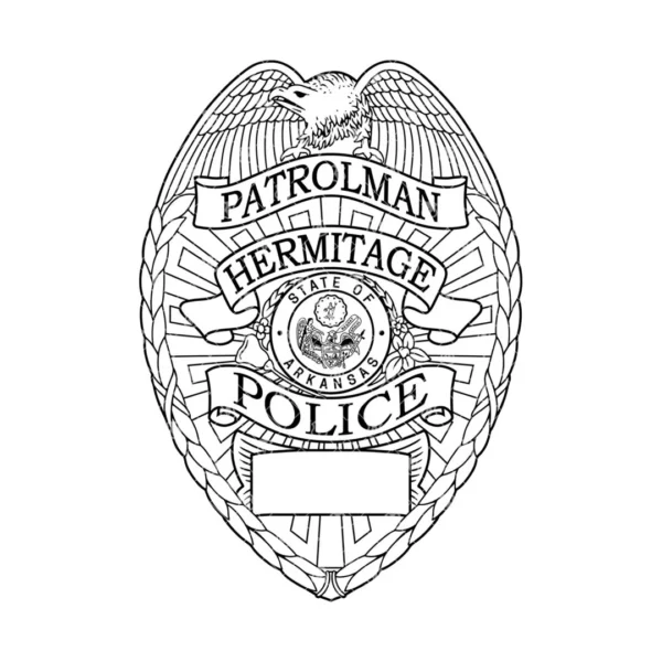 Hermitage Arkansas Police Patrolman Badge - Image 2