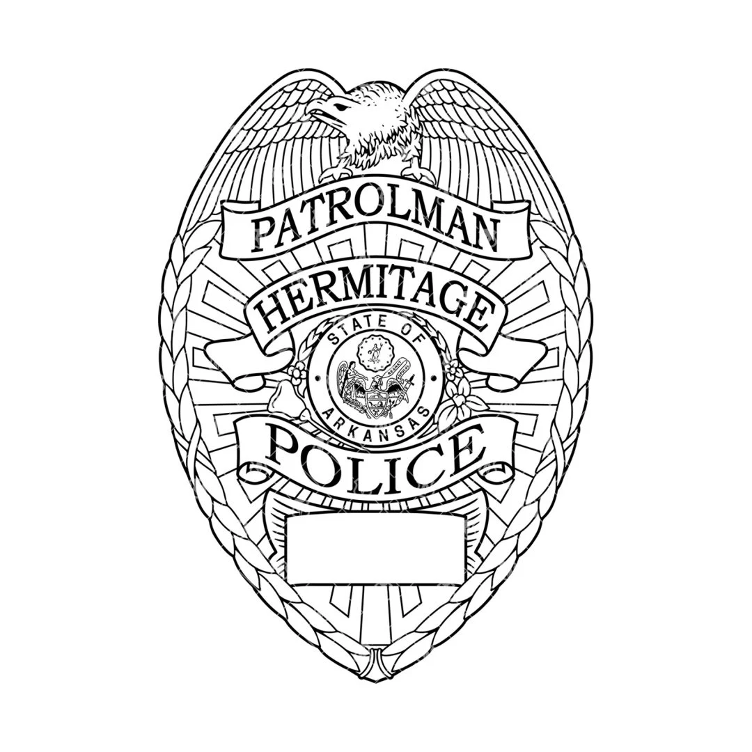 Hermitage Arkansas Police Patrolman Badge - Image 2