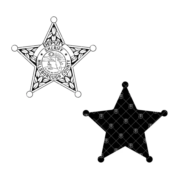 Hillsborough Florida Sheriff Deputy Badge - Image 3