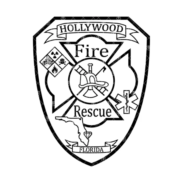 Hollywood Florida Fire Rescue Patch - Image 2