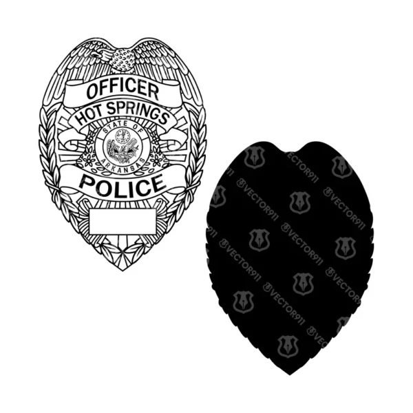 Hot Springs Arkansas Police Officer Badge - Image 3