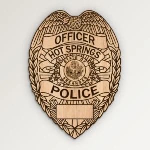 Hot Springs Arkansas Police Officer Badge SVG Vector911