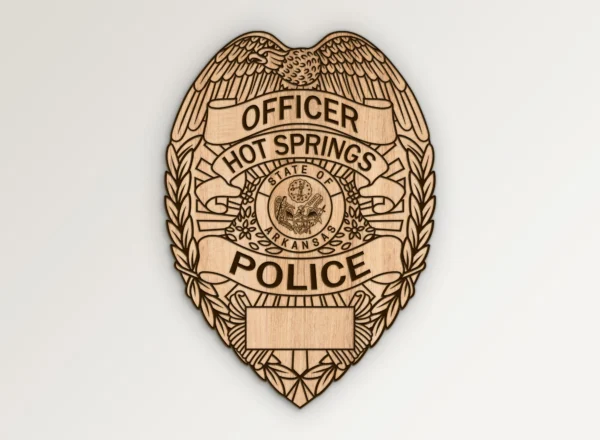 Hot Springs Arkansas Police Officer Badge SVG Vector911