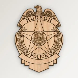 Hudson New Hampshire Police Badge SVG Vector911