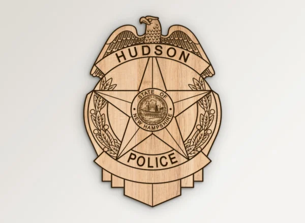 Hudson New Hampshire Police Badge SVG Vector911