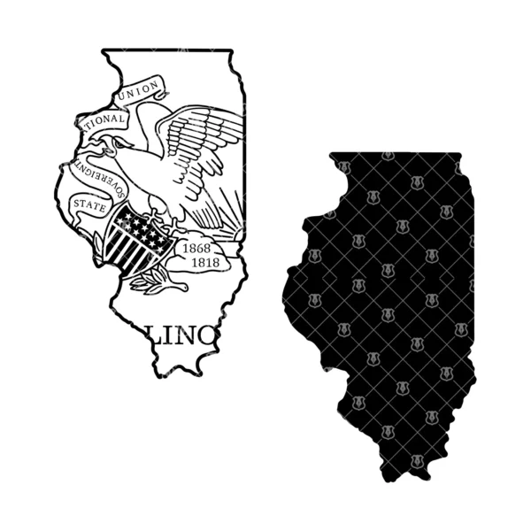 Illinois State Flag Shaped Outline - Image 3