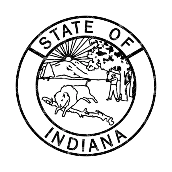 State of Indiana Seal Simple Design - Image 2