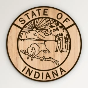 State Seal of Indiana Simple Design SVG Vector911