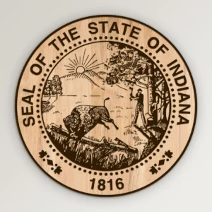 Indiana State Seal Standard Design SVG Vector911