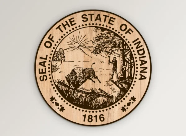 Indiana State Seal Standard Design SVG Vector911