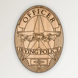 Irvin Texas Police Officer Badge SVG Vector911