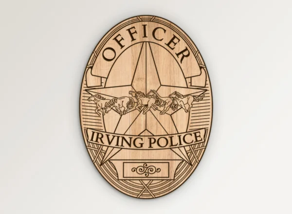 Irvin Texas Police Officer Badge SVG Vector911