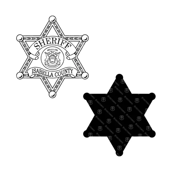 Isabella County Michigan Sheriff Badge - Image 3