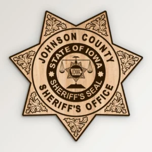 Johnson County Iowa Sheriffs Officer Star Badge SVG Vector911