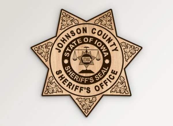 Johnson County Iowa Sheriffs Officer Star Badge SVG Vector911