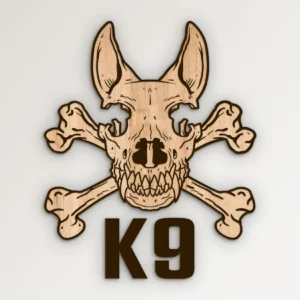 Police K9 Skull Crossed Bones SVG Vector911