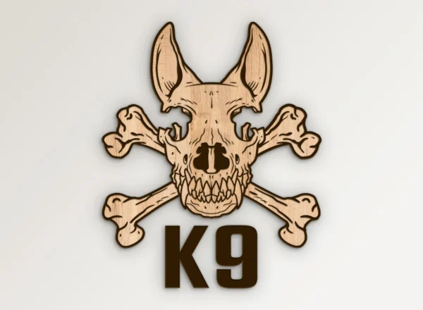 Police K9 Skull Crossed Bones SVG Vector911