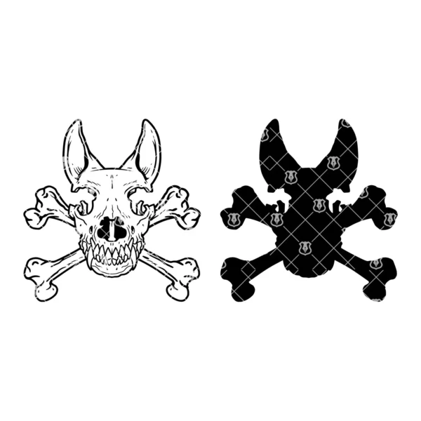 Police K9 Dog Skull Crossed Bones Emblem - Image 3