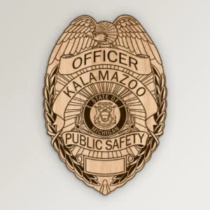 Kalamazoo Michigan Public Safety Officer Badge SVG Vector911