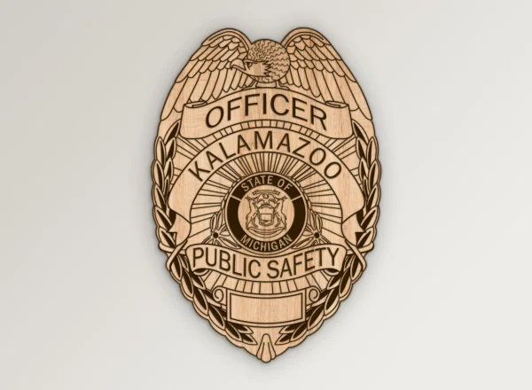 Kalamazoo Michigan Public Safety Officer Badge SVG Vector911