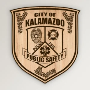 Kalamazoo Michigan Public Safety Patch SVG Vector911