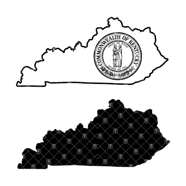 Kentucky Flag State Shaped Outline - Image 3