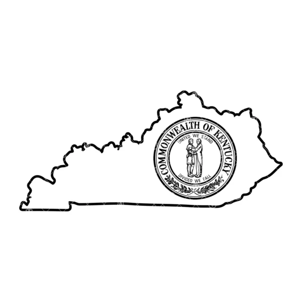 Kentucky Flag State Shaped Outline - Image 2