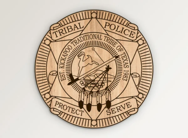 Kickapoo Texas Tribal Police Badge SVG Vector911